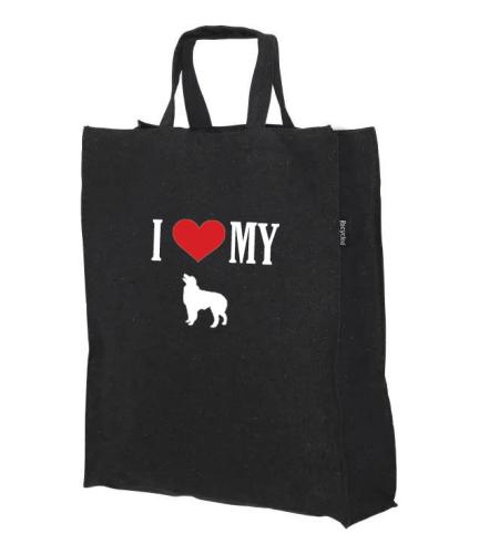 Shoppingkasse med Australian Shepherd