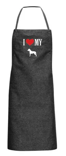 Förkläde med American Pitbull Terrier