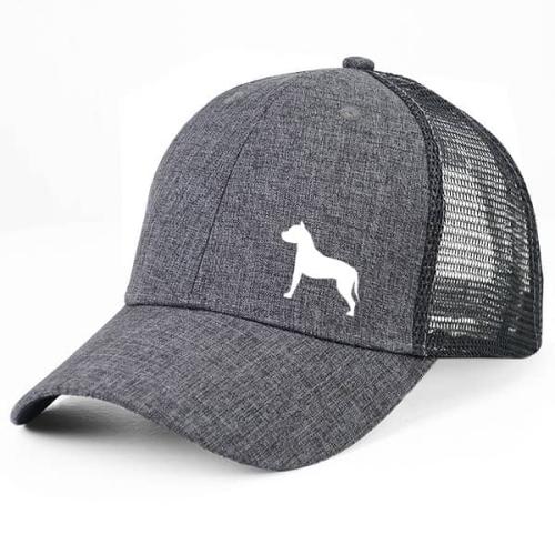 Gråmelerad Keps med American Pitbull Terrier