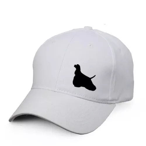 Keps med en Amerikansk Cocker Spaniel