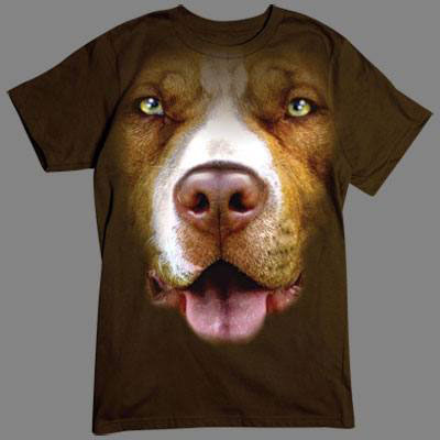 T-shirt med American Pitbull Terrier