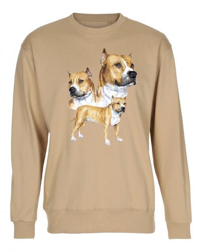 Collegetröja med American Pit Bull Terrier