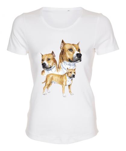 Figursydd T-shirt med American Pit Bull Terrier