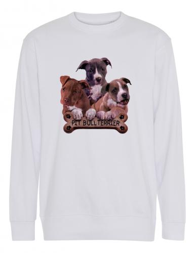 Collegetröja med American Pit Bull Terrier