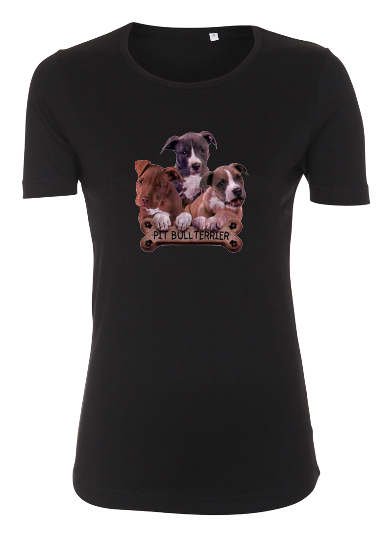 Figursydd T-shirt med American Pit Bull Terrier
