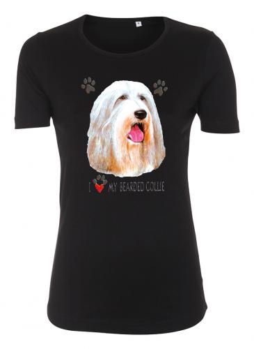 FigursyddT-shirt med Bearded Collie