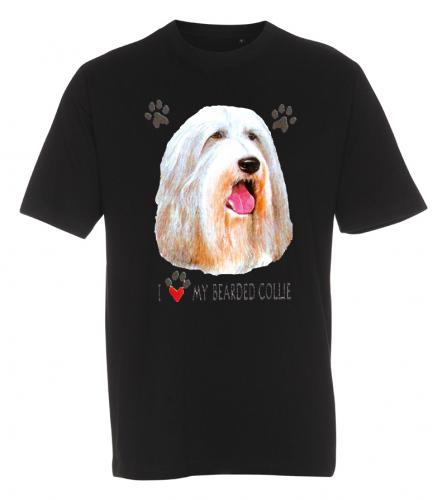 T-shirt med Bearded Collie