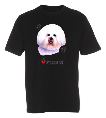 T-shirt med Bichon Frisé