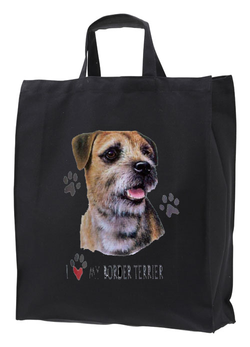 Tygkasse med Borderterrier