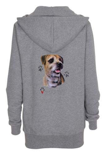 Huvjacka med Borderterrier