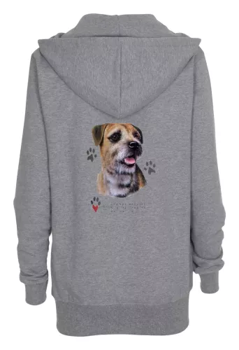 Huvjacka med Borderterrier