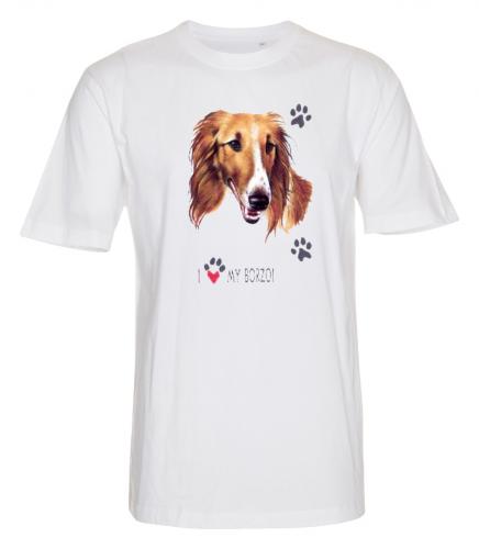 T-shirt med Borzoi