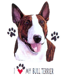 T-shirt med Bullterrier