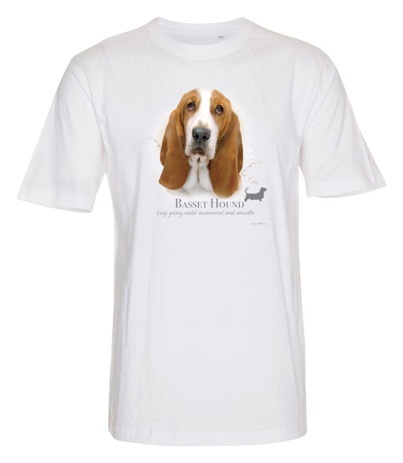 T-shirt med Basset Hound
