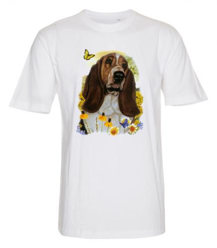 T-shirt med Basset Hound