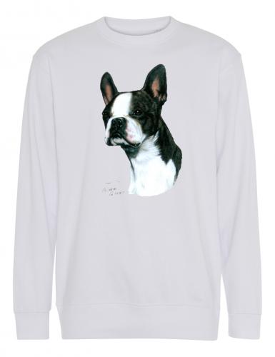 Collegetröja med Bostonterrier