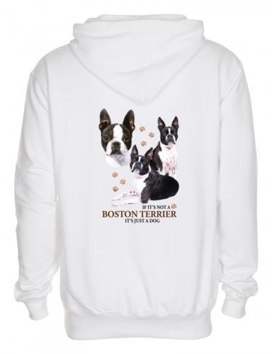 Huvjacka med Bostonterrier