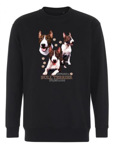 Collegetröja med Bullterrier
