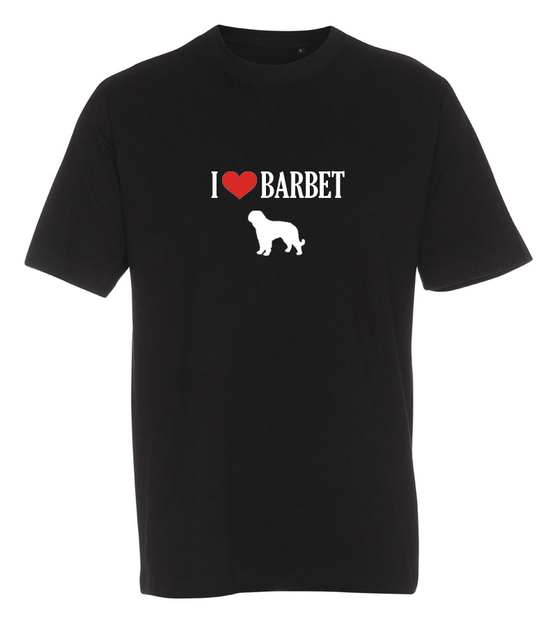 T-shirt "I Love"  Barbet med siluettmotiv