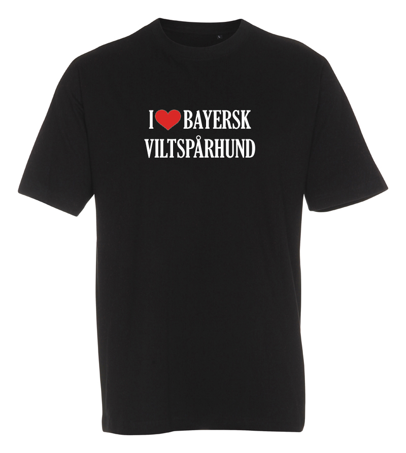 T-shirt "I Love" Bayersk Viltspårhund