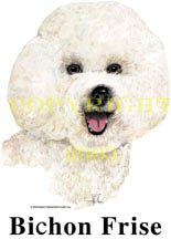 T-shirt med Bichon Frisé