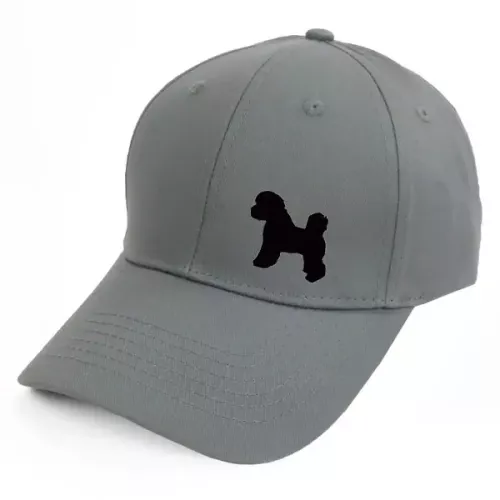 Keps med en Bichon Frisé