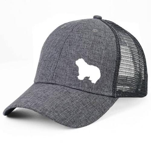 Gråmelerad Keps med Bearded Collie