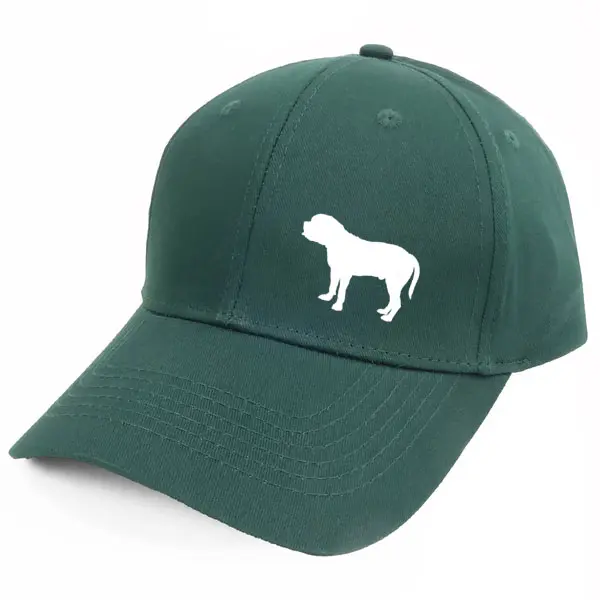 Keps med en Bullmastiff