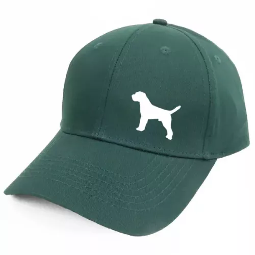 Keps med en Borderterrier