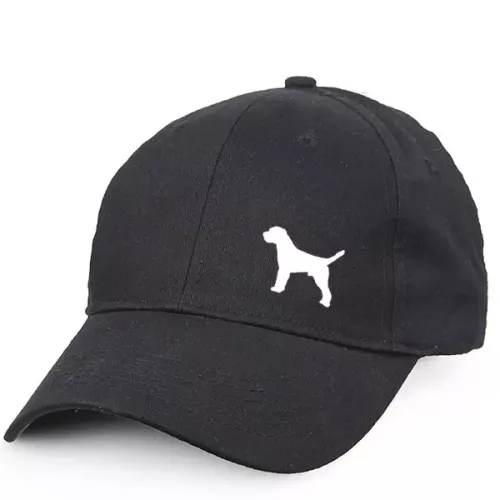 Keps med en Borderterrier