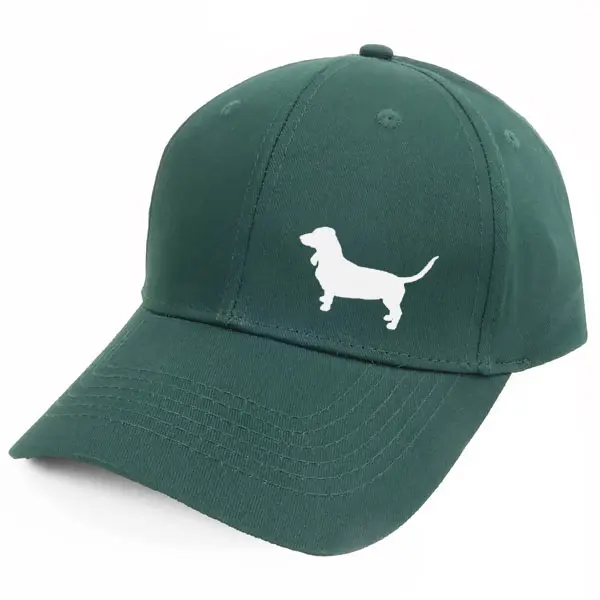 Keps med en Basset Artesien Normand