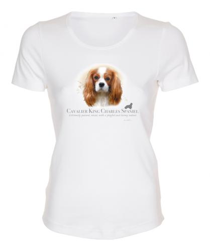 Figursydd T-shirt med Cavalier King Charles