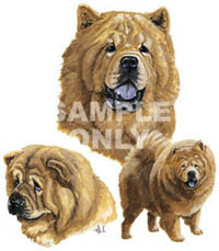 T-shirt med Chow Chow