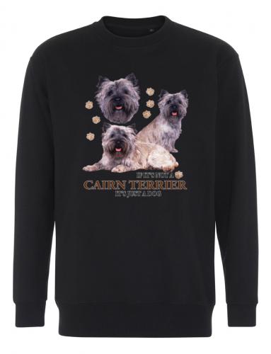 Collegetröja med Cairnterrier