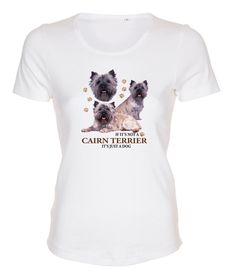 Figursydd t-shirt med Cairnterrier