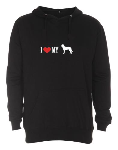 Hoodie med Chesapeake Bay Retriever