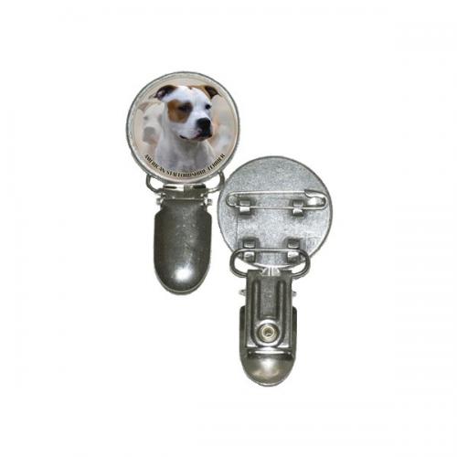 Nummerlappshållare med American Staffordshire