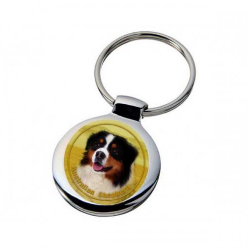 Nyckelring med Australian Shepherd
