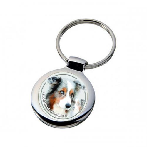 Nyckelring med Australian Shepherd