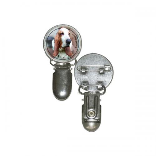 Nummerlappshållare med Basset Hound