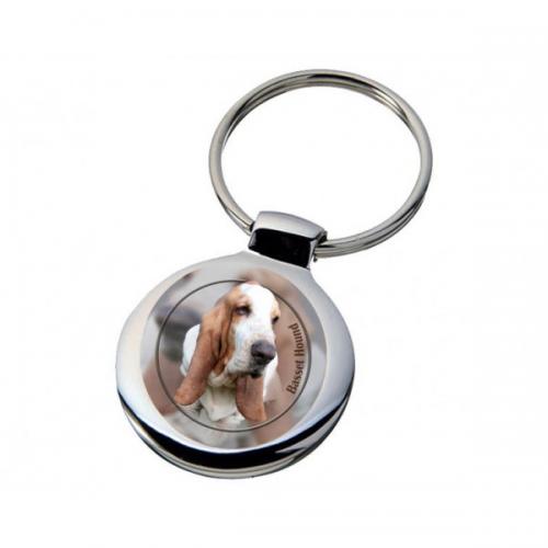 Nyckelring med Basset Hound