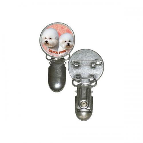 Nummerlappshållare med Bichon Frisé