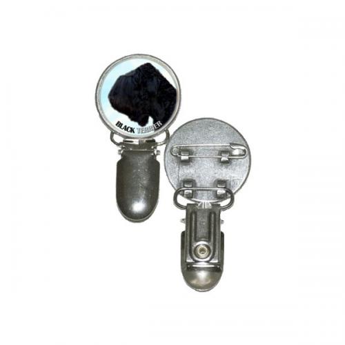 Nummerlappshållare med Rysk Svart Terrier