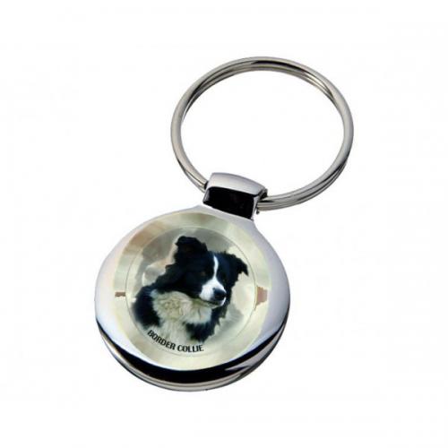 Nyckelring med Border Collie