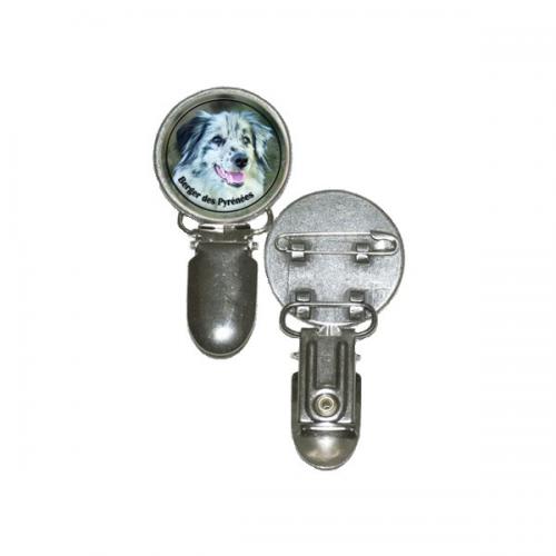 Nummerlappshållare med Berger des Pyrénées à poil long