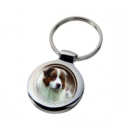 Nyckelring med Australian Shepherd
