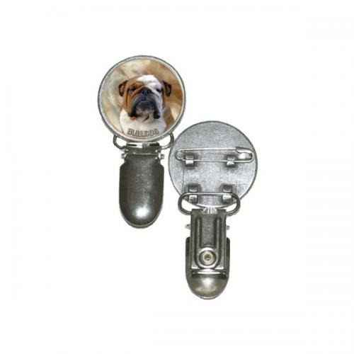 Nummerlappshållare med Engelsk Bulldogg