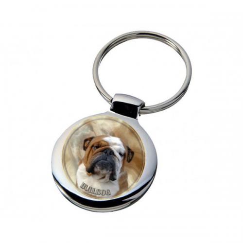 Nyckelring med Engelsk Bulldogg