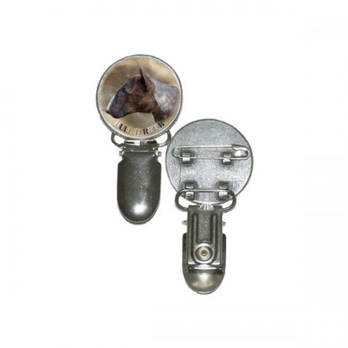 Nummerlappshållare med Bullterrier