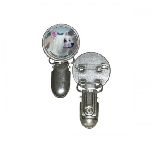 Nummerlappshållare med Chinese Crested